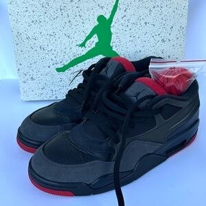 Nike Air Jordan 4 RM RetroBred Black/Varsity Red FQ7939-060 Men's Lifestyle